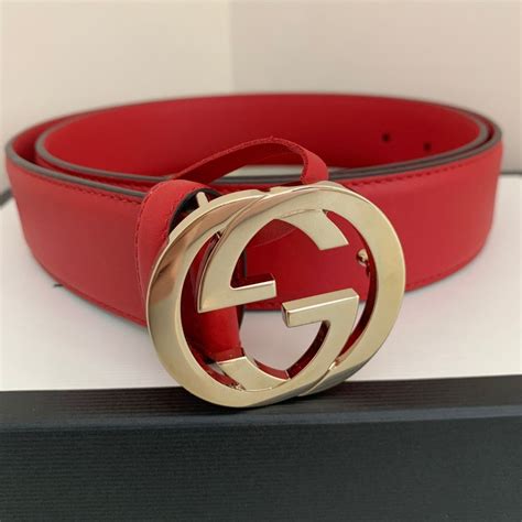 red womens gucci belt|Gucci belt red and black.